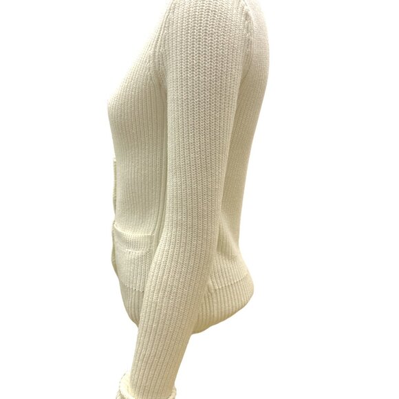 Aeropostale Cream Colored Beige Knit Cardigan Long Sleeve Sweater Size Small Pet - Picture 2 of 11